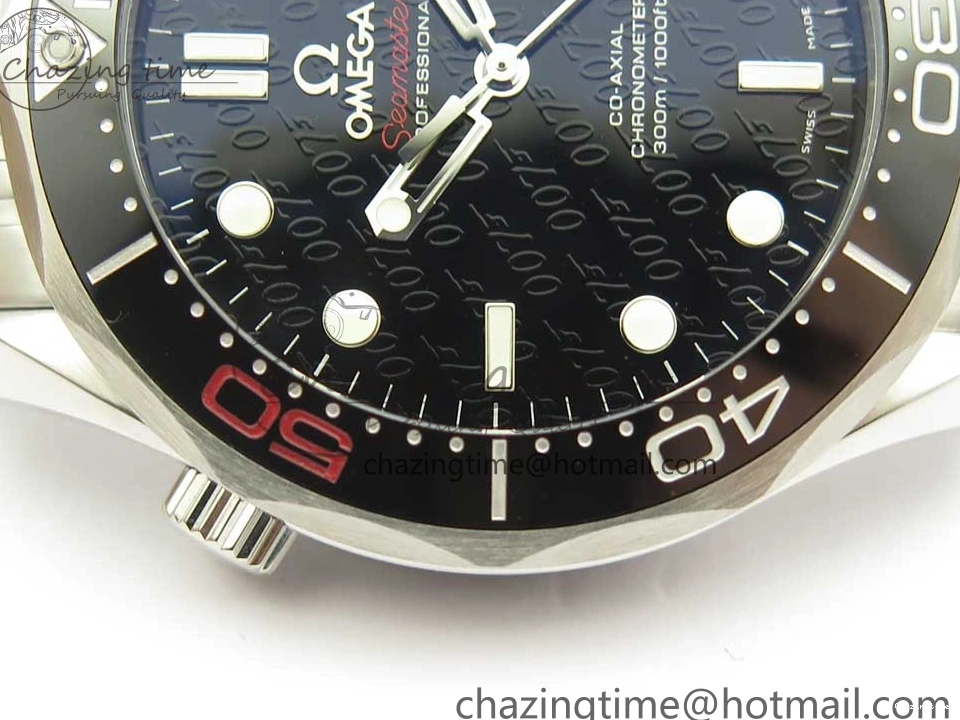 0206 Seamaster 300M Chronometer SS “007” Limited Edition OMF 1:1 Best Edition on SS Bracelet A2824 (Black Balance Wheel) V Seasonal 7952